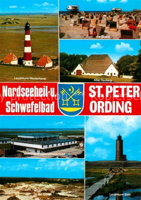 St Peter-Ording Leuchtturm Alter Haubarg Strand Leuchtturm Boehl Duehnen