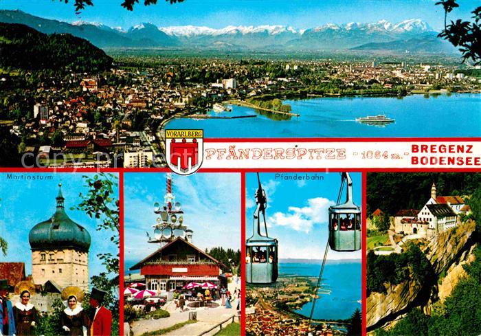 Bregenz Bodensee Panorama Martinsturm Pfaenderbahn Kirche