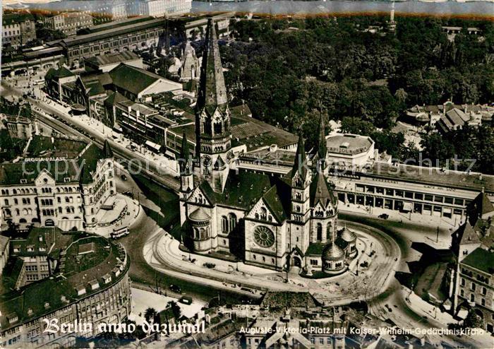 BERLIN  CITY Fliegeraufnahme Kaiser Wilhelm Gedaechtniskirche
