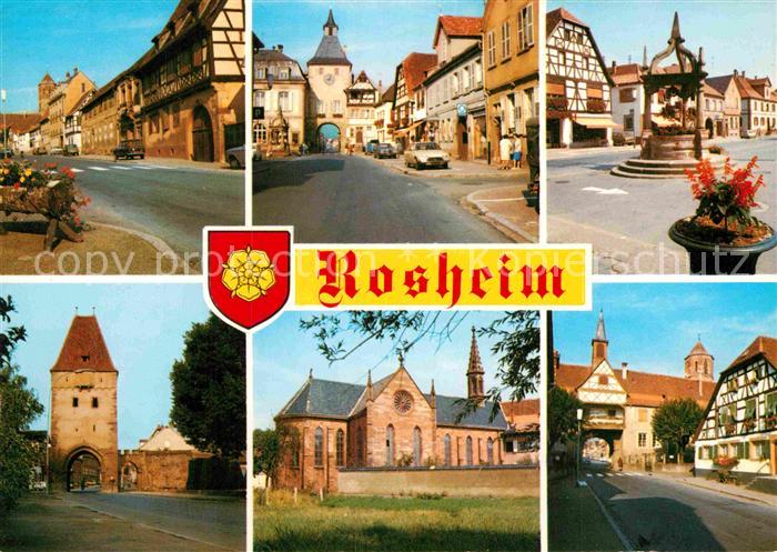 Rosheim Elsass Lothringen Benediktinerkloster Tore der Stadt Brunnen