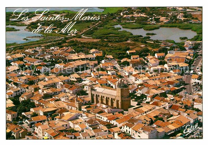 Les Saintes-Maries-de-la-Mer Fliegeraufnahme