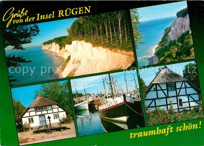 Ruegen Kap Arkona Hafe Bauernhaus Fischerboot Steilkueste