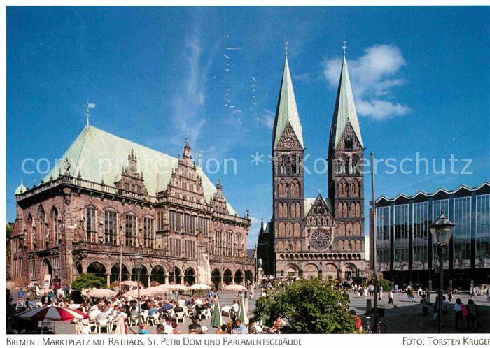 BREMEN  CITY Rathaus Marktplatz Sankt Petri Dom Parlamentsgebaeude