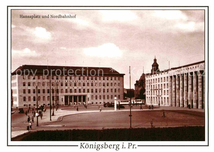 Koenigsberg Ostpreussen Hansaplatz Nordbahnhof