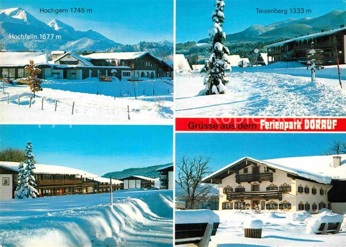 Siegsdorf Oberbayern Ferienpark Voraus Winterpanorama Bayerische Alpen