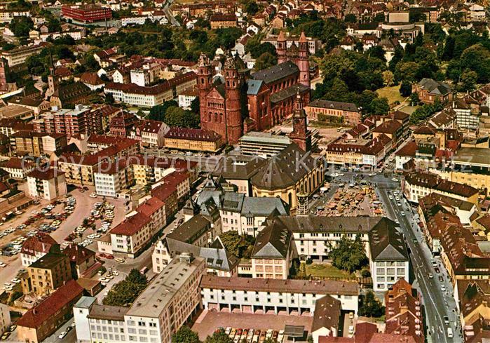 Worms Rhein Fliegeraufnahme