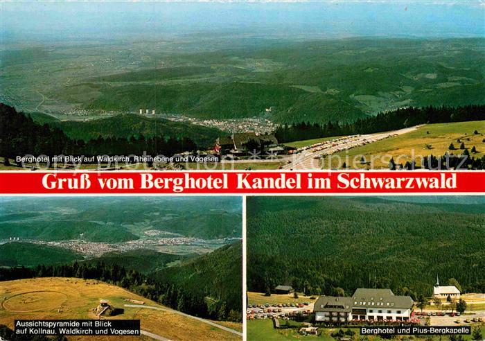 Waldkirch Breisgau Berghotel mit Rheinebene und Vogesen Aussichtspyramide Pius B