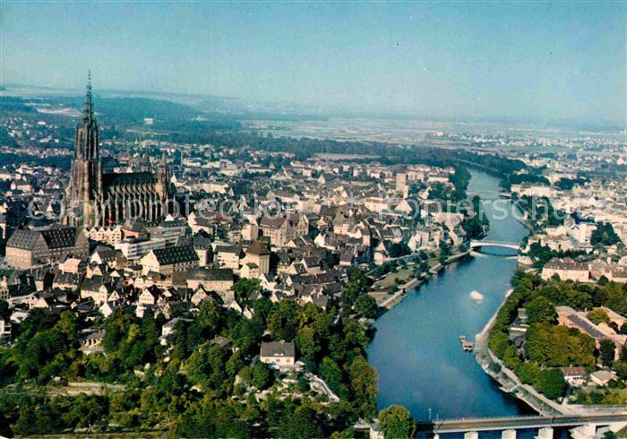 Ulm Donau Fliegeraufnahme mit Muenster