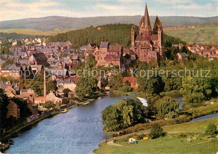Limburg Lahn Stadtblick mit Kirche