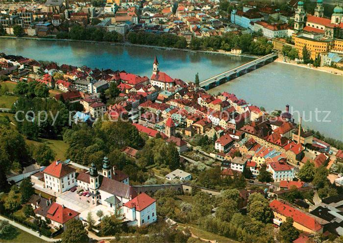 PAssAU Bayern Wallfahrtskirche Mariahilf Fliegeraufnahme
