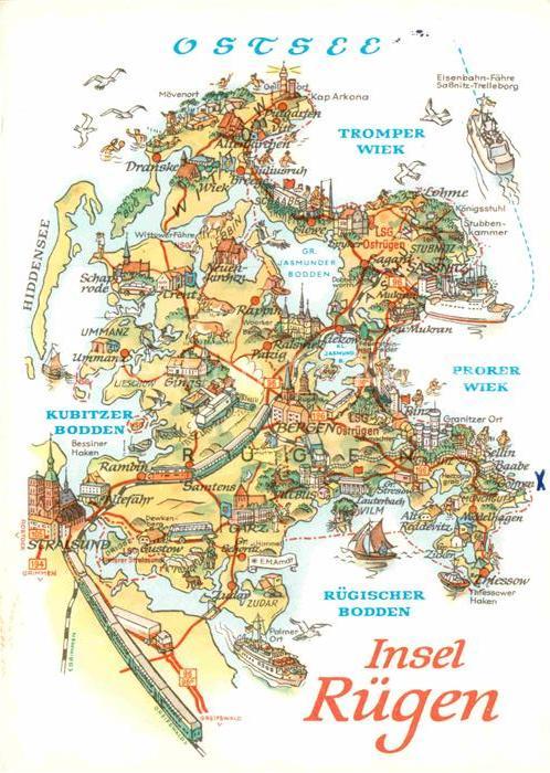 Ruegen Inselkarte