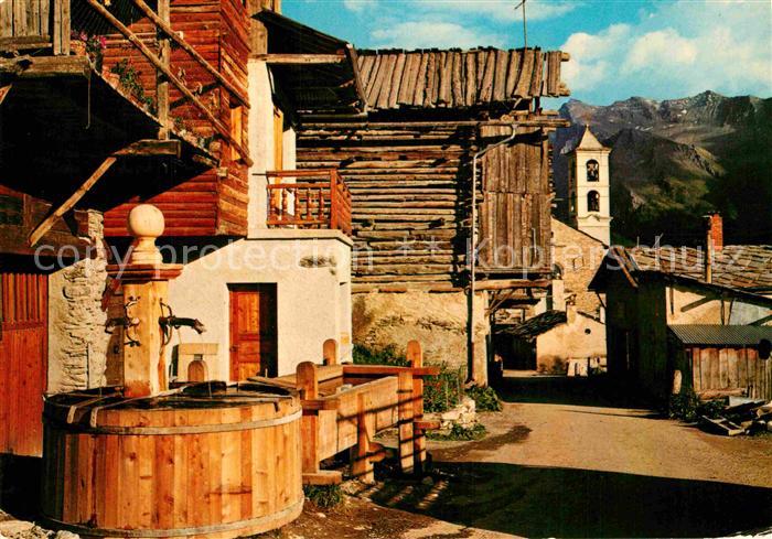 Saint-Veran Dorfmotiv Brunnen