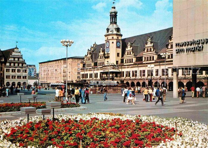 LEIPZIG Sachsen Altes Rathaus Marktplatz Messehaus