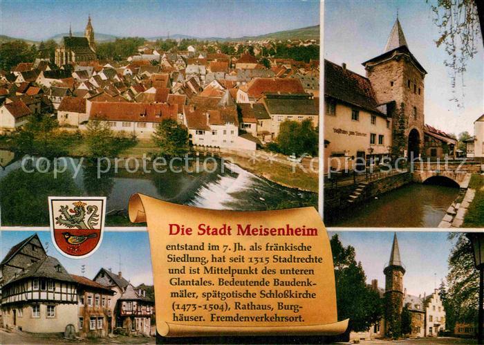 Meisenheim Glan Stadtbild mit Wehr Turm Altstadt Geschichte