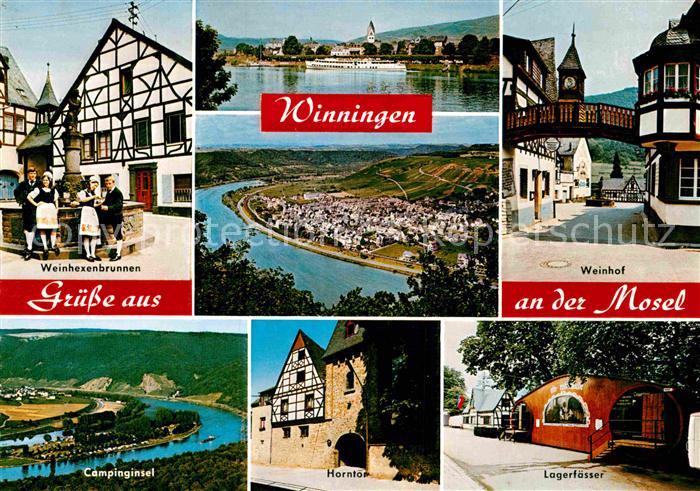 Winningen Mosel Weinhexenbrunnen Campinginsel Horntor Lagerfaesser Weinhof