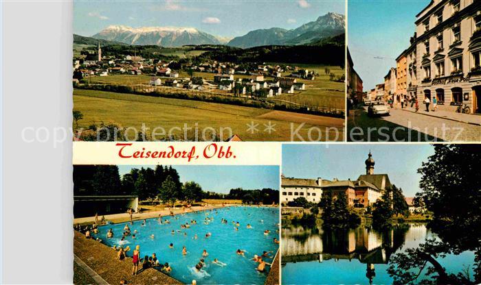 Teisendorf Oberbayern mit Untersberg Marktstrasse Hochstaufen Schwimmbad Hoeglwo