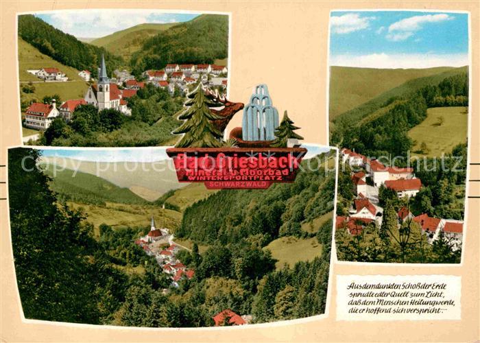 Bad Griesbach Schwarzwald  Ortsansicht mit Kirche Landschaftspanorama Mineral Mo