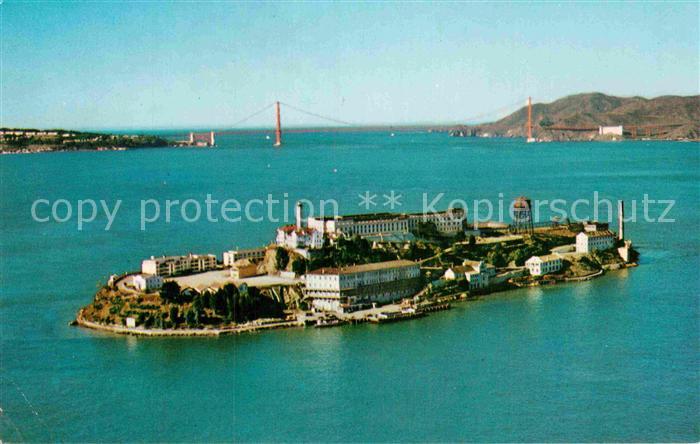 San Francisco California Alcatraz Island known as The Rock Golden Gate Bridge