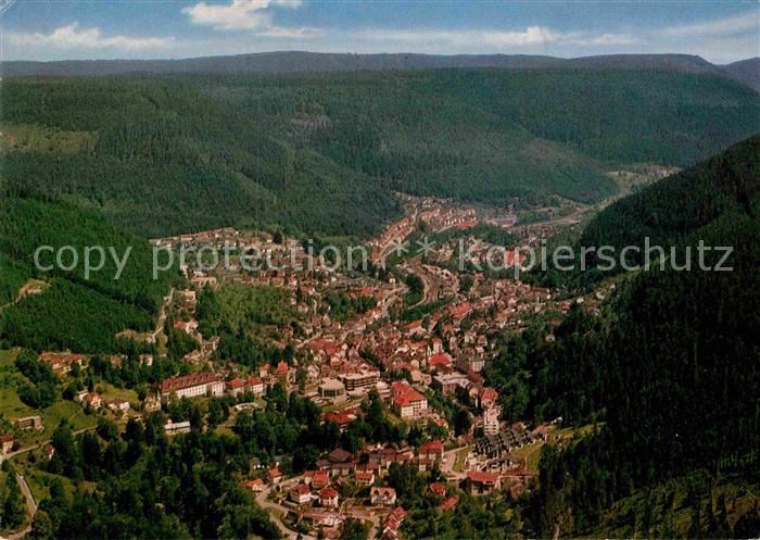 Wildbad Schwarzwald Thermalbad Luftkurort Fliegeraufnahme