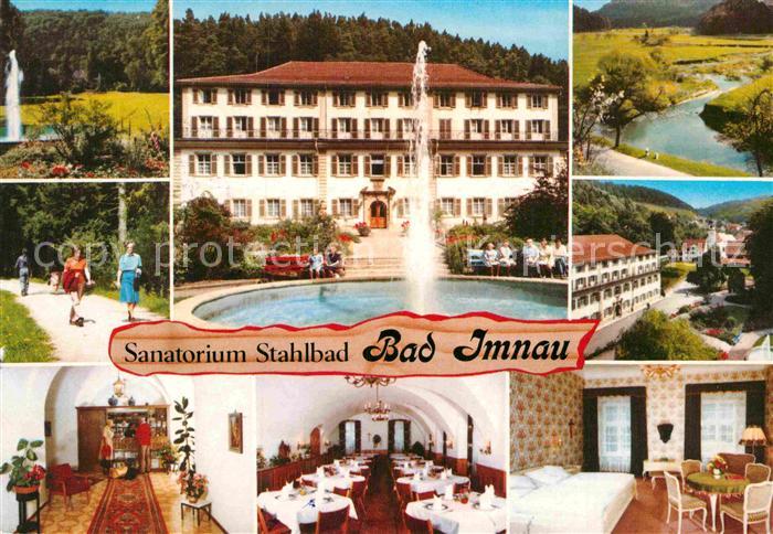 Bad Imnau Sanatorium Stahlbad Kurpark Springbrunnen Bachlauf