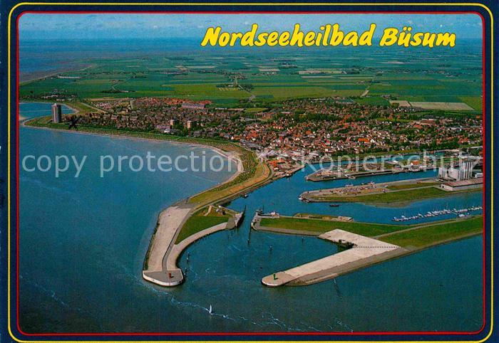 Buesum Nordseebad Hafen Fliegeraufnahme