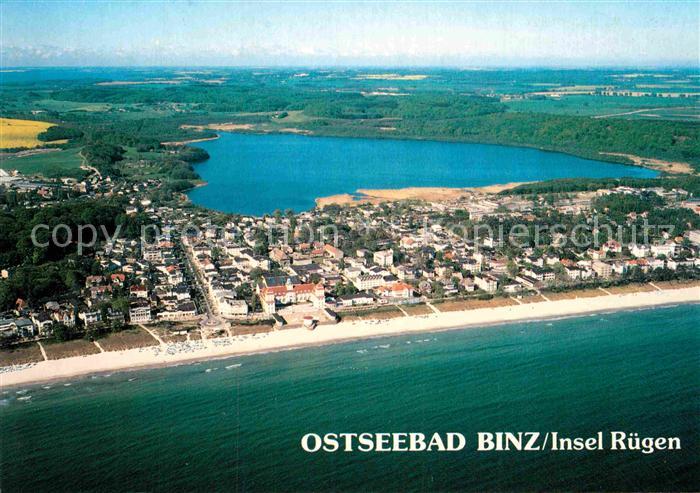 Binz Ruegen Ostseebad aus der Vogelperspektive Fliegeraufnahme
