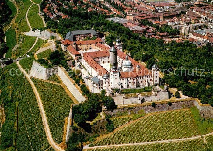 WueRZBURG Bayern Festung Marienberg Fliegeraufnahme
