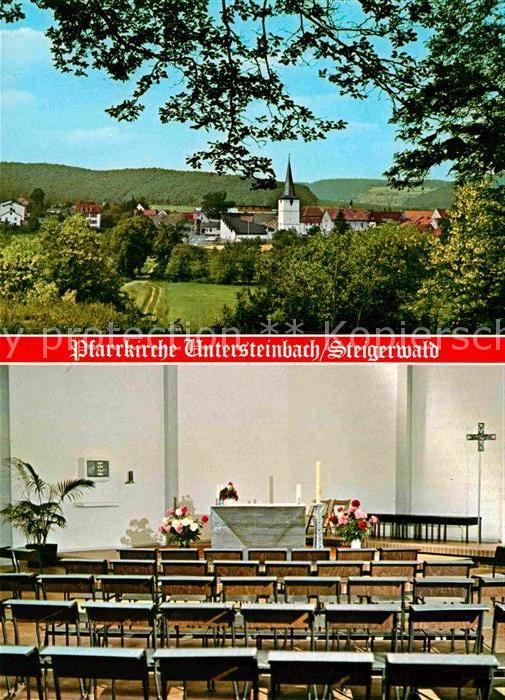 Untersteinbach Rauhenebrach Ortsansicht mit Kirche Pfarrkirche Innenansicht