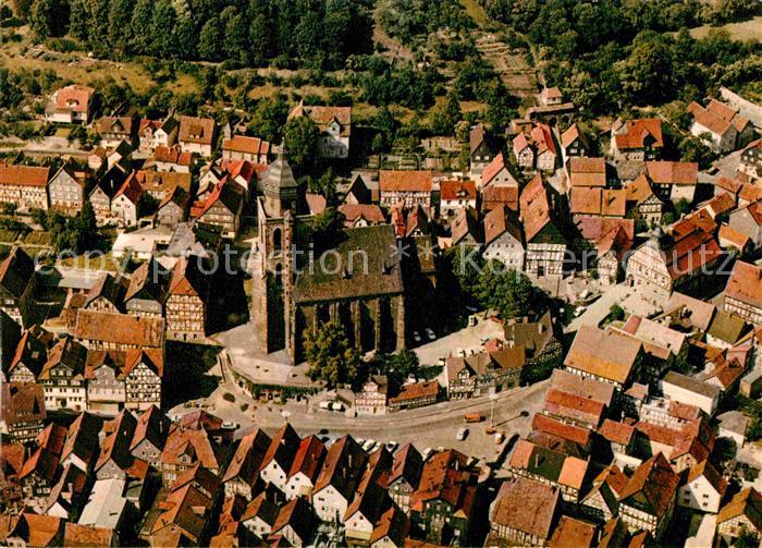 Homberg Efze Altstadt Kirche Hoehenluftkurort Fliegeraufnahme