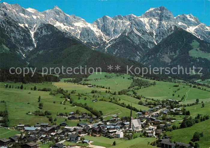 Maria Alm Steinernen Meer Erholungs und Wallfahrtsort Fliegeraufnahme