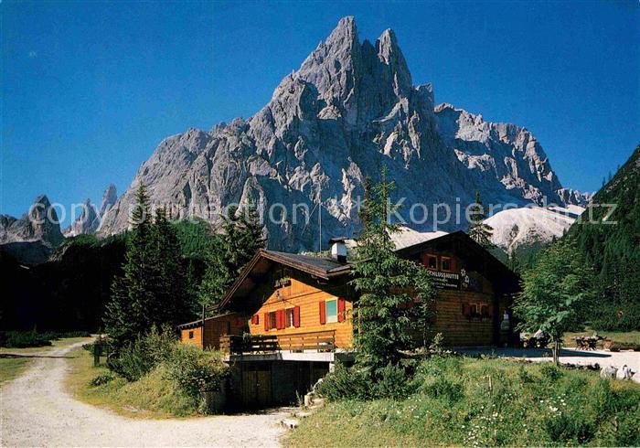 Sexten Sesto Suedtirol Rifugio Capanna Fondo Valle Talschlusshuette Dolomiten