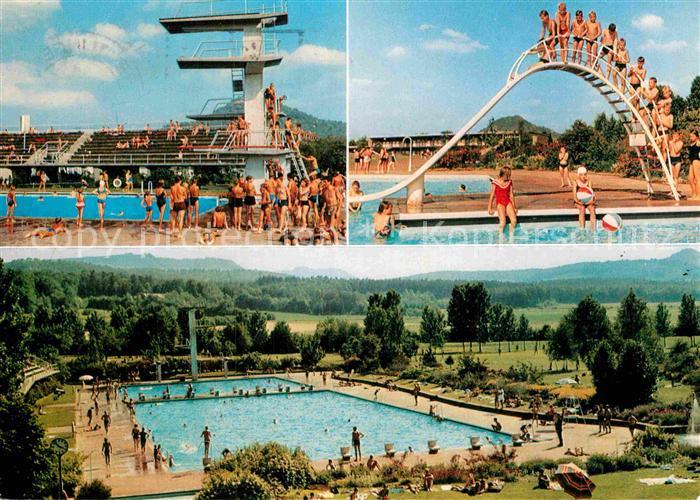 Reutlingen BW Freibad Markwasen Sprungturm Rutschbahn