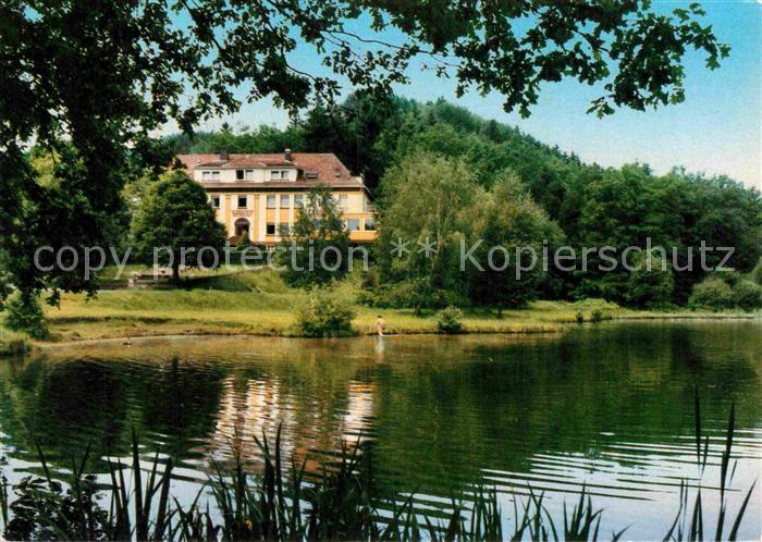 Ludwigswinkel Muettergenesungsheim der AWO Wasgauhaus Uferpartie am See