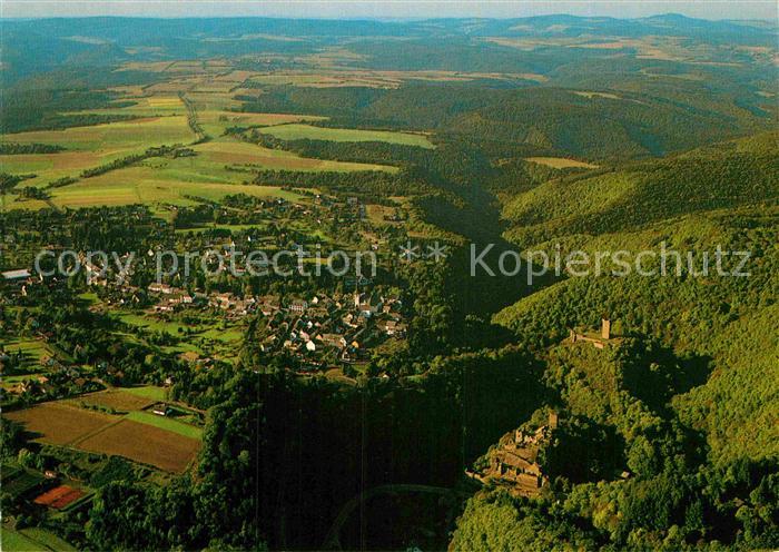 Manderscheid Eifel Oberburg Niederburg am Liesertal Kurort Fliegeraufnahme