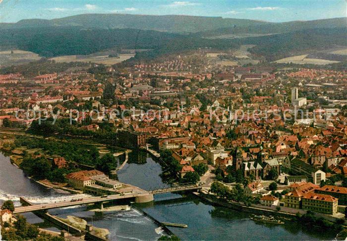 Hameln Weser Fliegeraufnahme