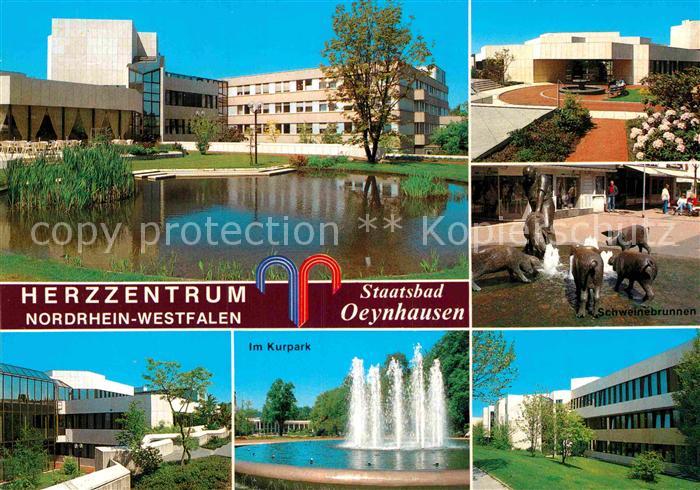 Bad Oeynhausen Herzzentrum Nordrhein Westfalen Teich Schweinebrunnen Kurpark Fon