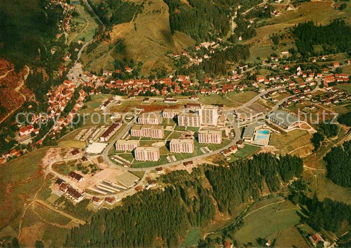 Altenau Harz Blick auf Glockenberg und Stadt Fliegeraufnahme