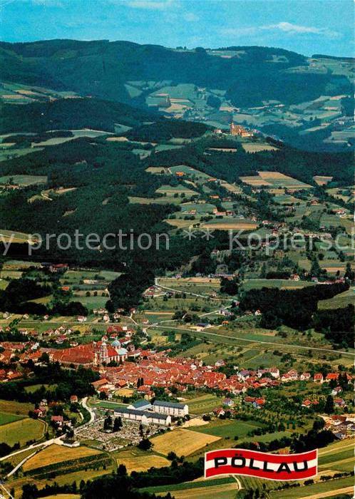 Poellau Sommerfrische Wallfahrtskirche Poellauberg Fliegeraufnahme