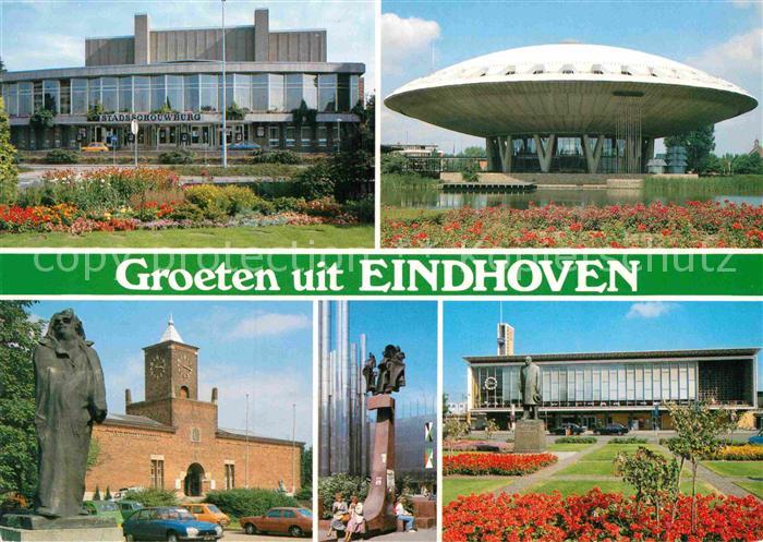 Eindhoven Netherlands Stadsschouwburg Van Abbemuseum Station Evoluon Denkmal