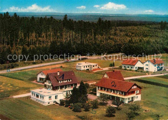 Herzogsweiler Cafe Pension Sonnenschein Hoehenluftkurort Fliegeraufnahme
