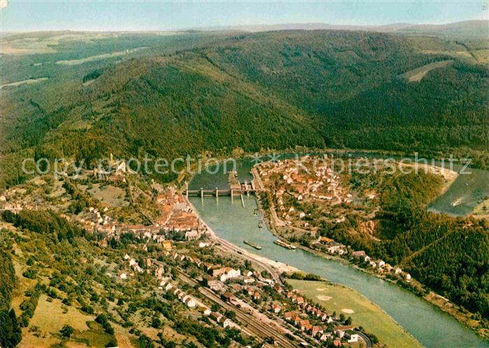 Hirschhorn Neckar Neckarschleife Fliegeraufnahme