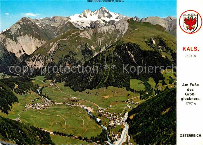 Kals Grossglockner Bergsteigerdorf Luftkurort Hohe Tauern Fliegeraufnahme