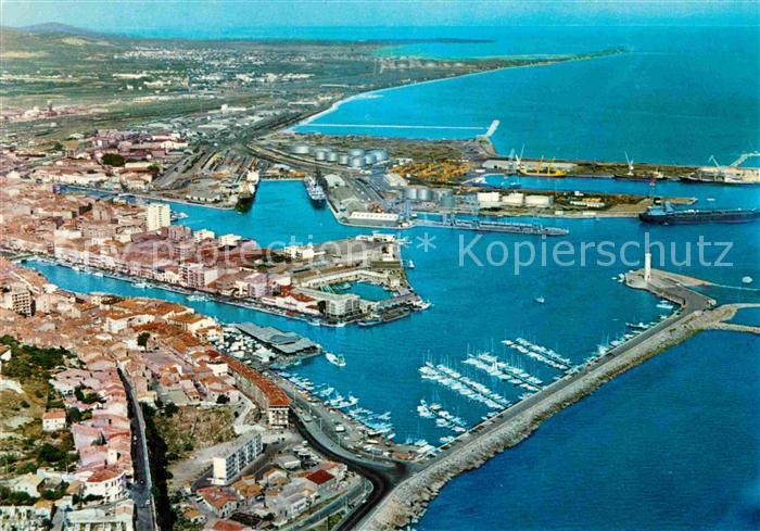 Sete Herault Vue aerienne sur le port et la ville