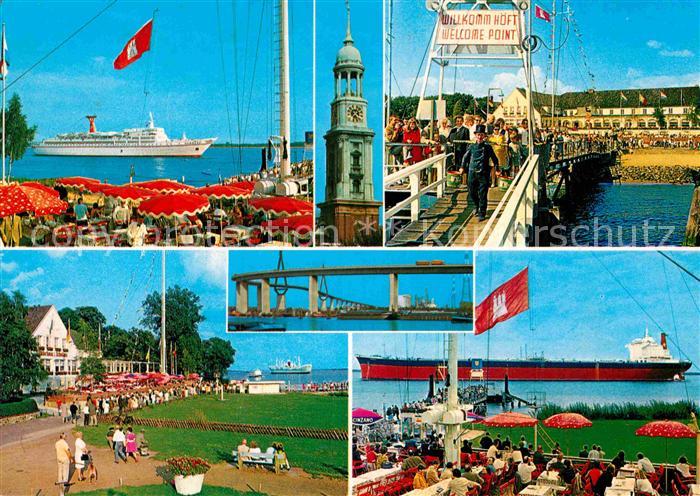 HAMBURG  CITY Schiffsbegruessungsanlage Willkommhoeft am Schulauer Faehrhaus