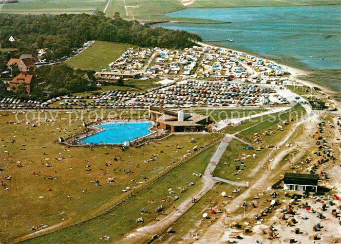 Dangast Nordseebad Fliegeraufnahme Meerwasserquellbad Campingplatz