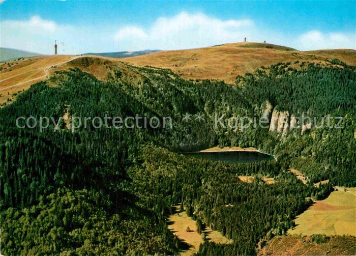 Feldberg Schwarzwald Fliegeraufnahme mit Feldsee und Seebuck