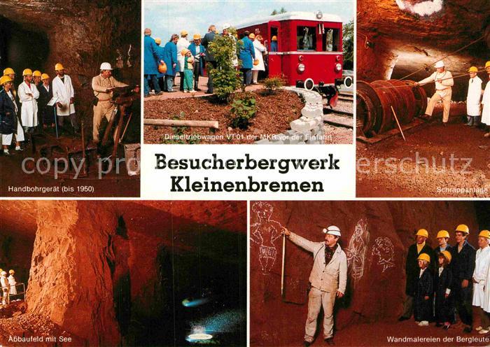 Porta Westfalica Besucherbergwerk Kleinbremen Handbohrgeraet Dieseltriebwagen Sc