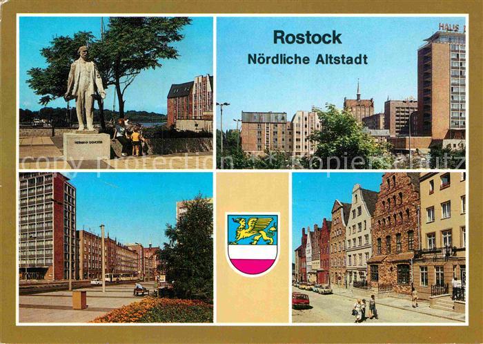 ROSTOCK  CITY Duncker Platz Fischerbastion Lange Strasse Wokrenterstrasse