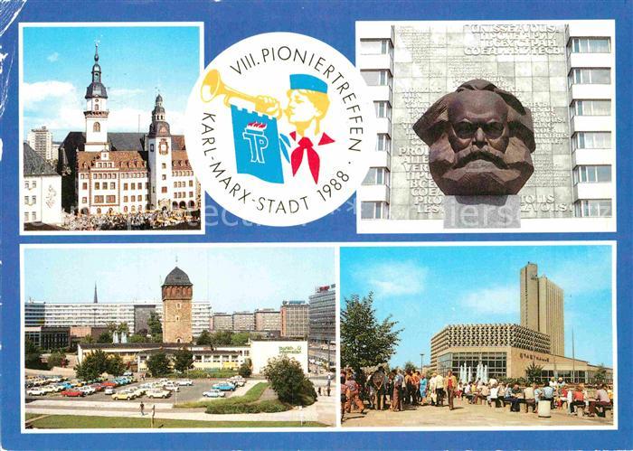 Karl-Marx-Stadt Rathaus Karl Marx Denkmal Tourist Information Stadthalle