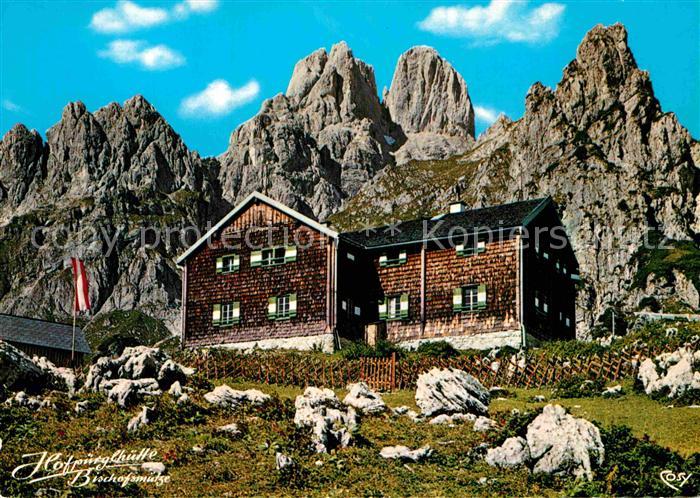 Filzmoos Hofpuerglhuette mit Bischofsmuetze
